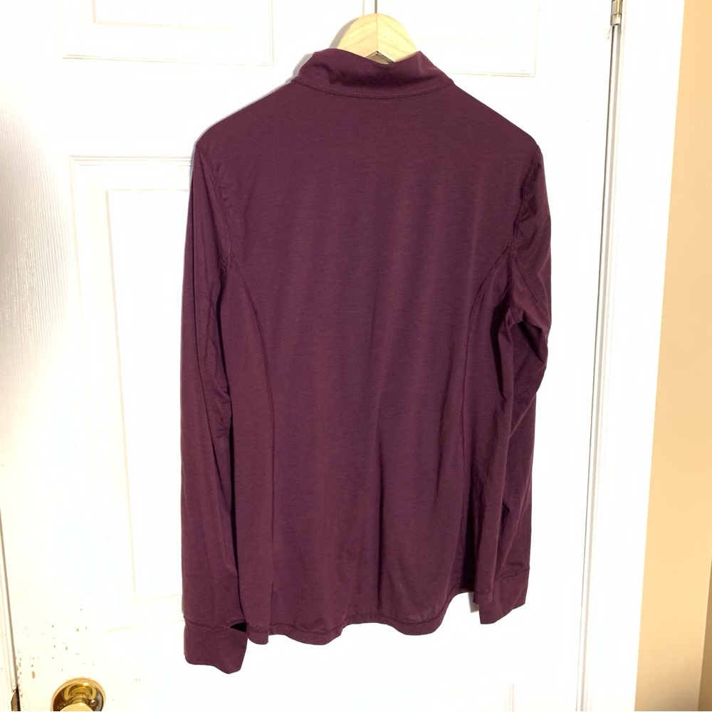 Paradox Deep Purple Half-Zip Long Sleeve Shirt Womens XL